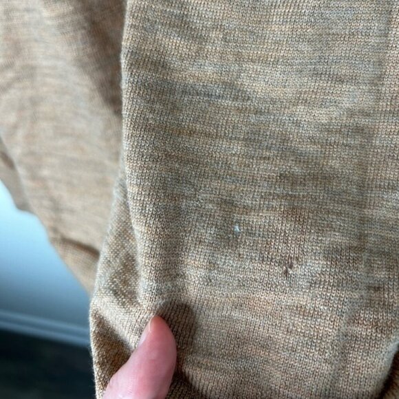 Hudson's Bay Moon Women's Sweater Pullover Merino wool Side slit Brown Size XS - Picture 9 of 16